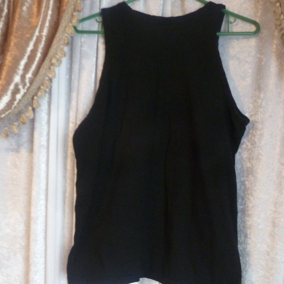 Singha Beer Lion Logo Tank Top / Black vintage looking finish Sz S - Picture 4 of 6